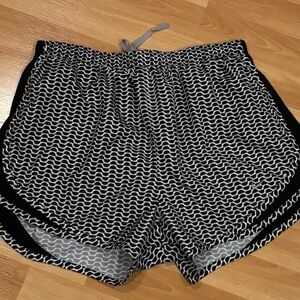 Nike Black and White Patterned Shorts